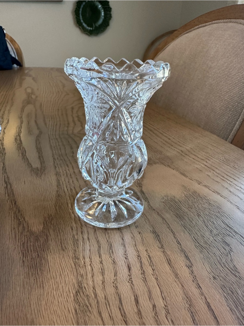 Clear Cut Crystal 24%  Decorative Vase - Clear approx 4” tall